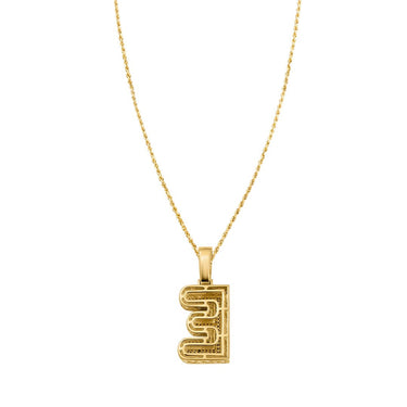 yellow diamond letter e pendant